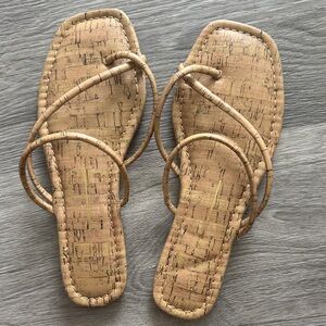 Dolce Vita Cork Tan Sandals